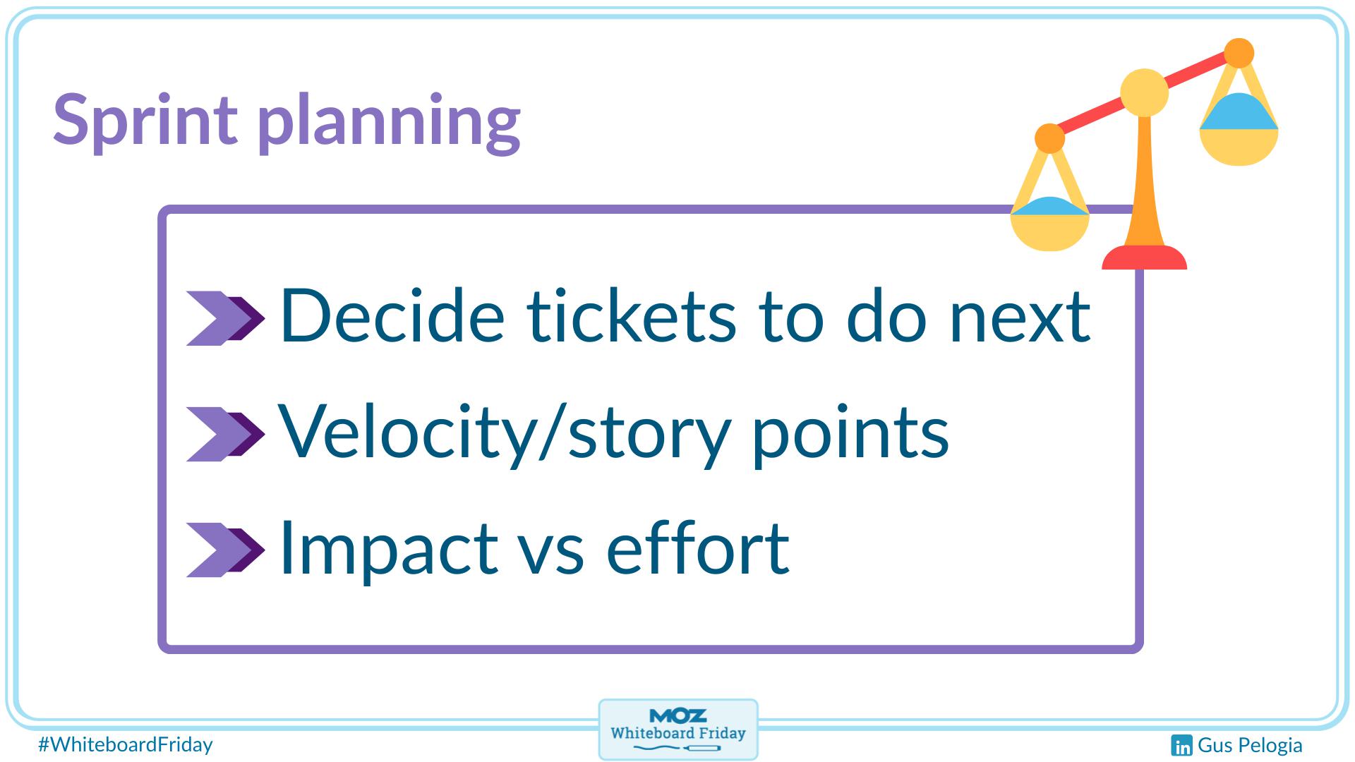 zoomed in section of the whiteboard about sprint planning.