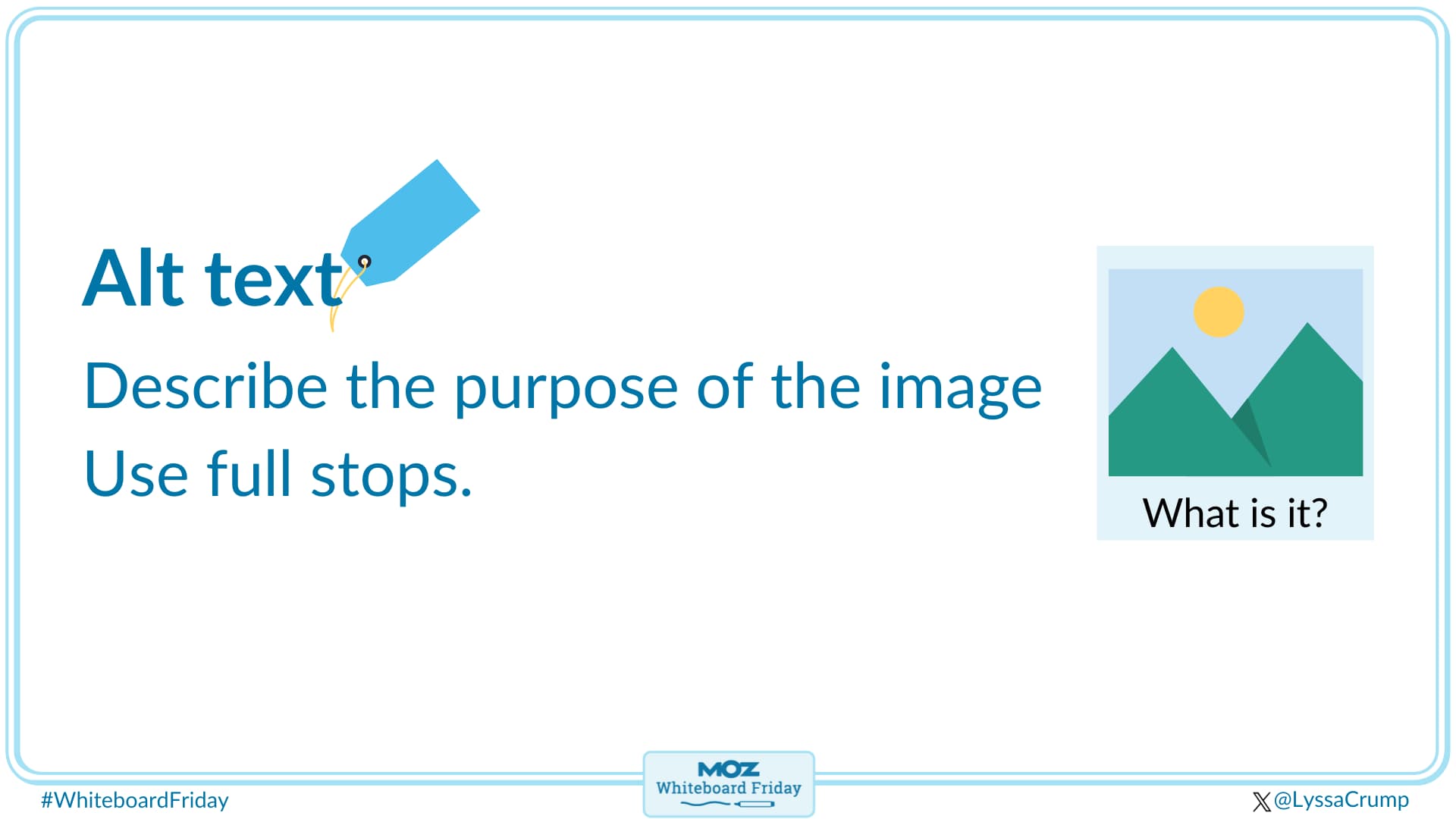 A zoomed-in section of the whiteboard discussing alt text.