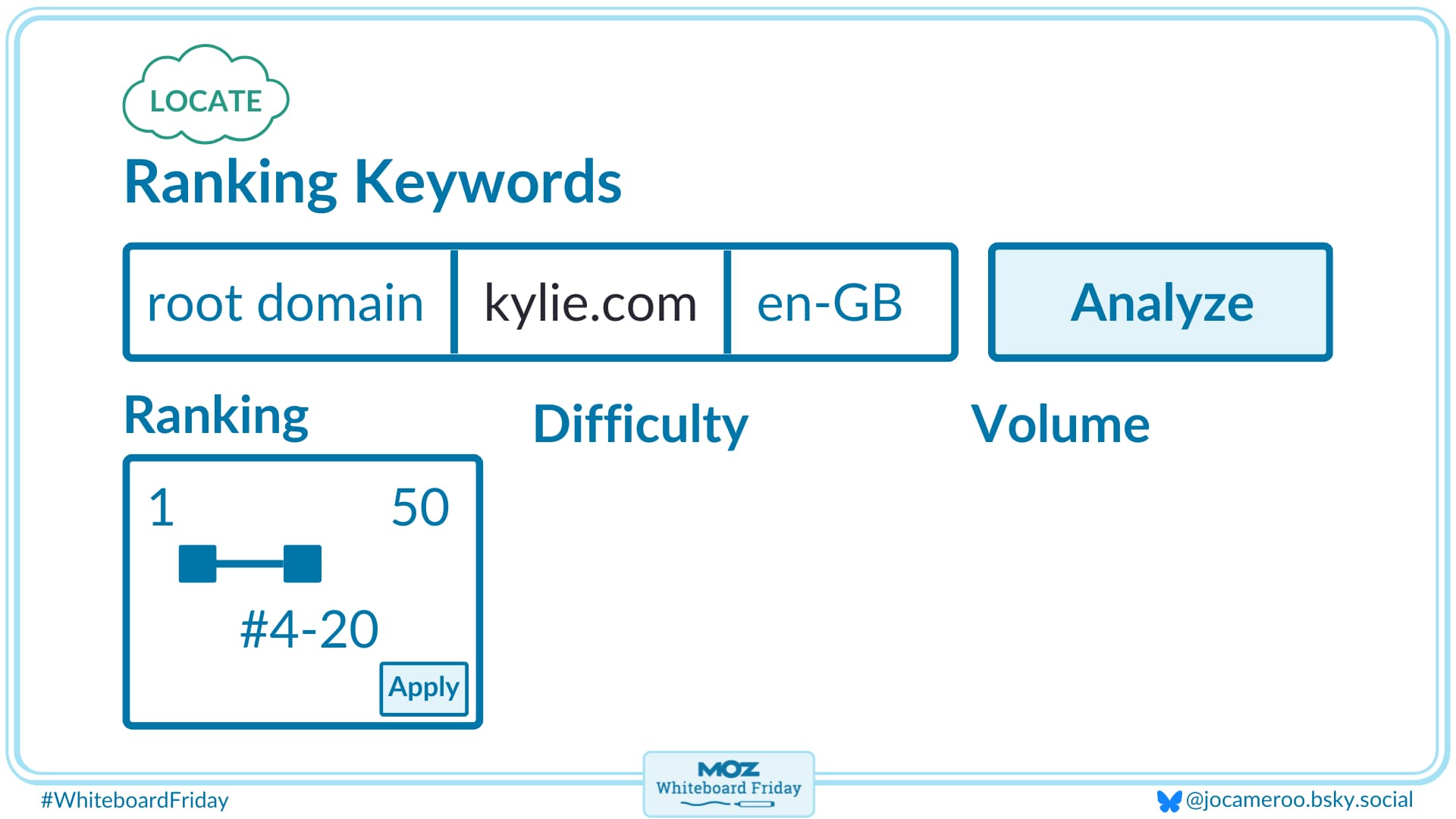 Step one is to locate striking distance keywords in Moz Pro.