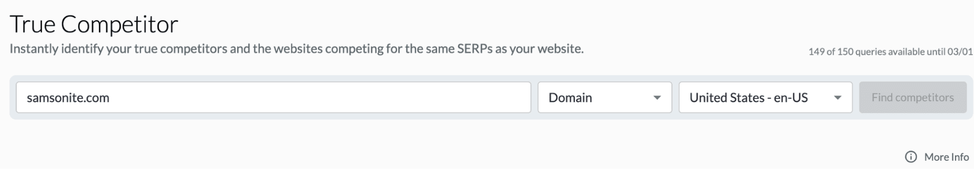 screenshot of true competitor