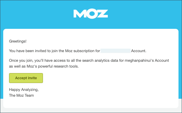 When a seat is added for an email which does not have a Moz account associated with it, they should receive an email asking them to sign up for a community account.