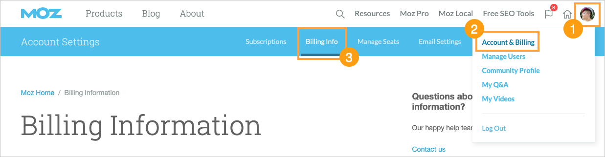 Within the account and billing section of your account you can view your transaction history.