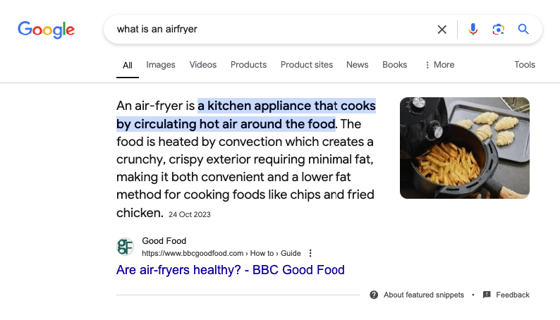 How to answer question for featured snippet