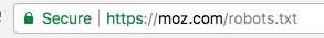 Access your robots.txt file by entering your site's homepage followed by /robots.txt - for example moz.com/robots.txt.