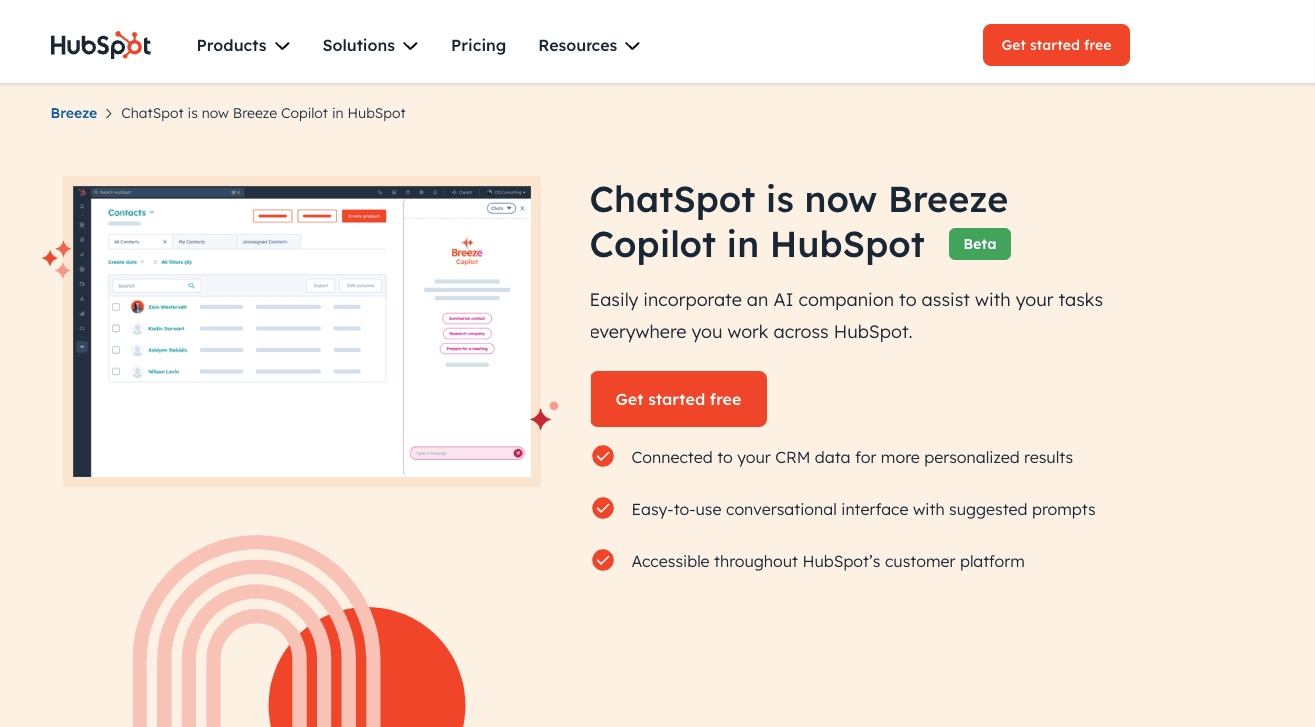 Chatspot is an AI tool for marketing automation