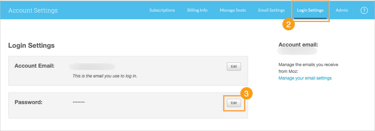 Within you login settings you can click edit next to your password to update that information.