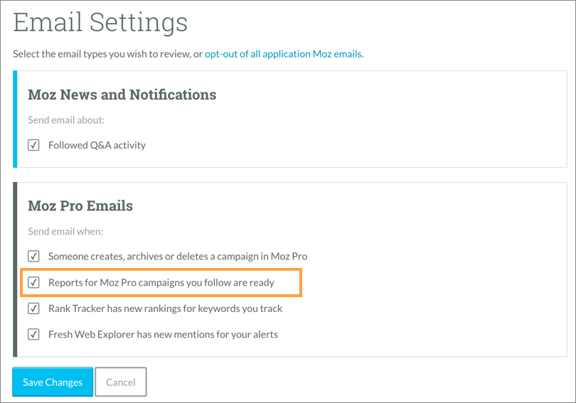 Within Email Settings you can opt our of different types of emails or make sure you are able to receive Campaign emails.