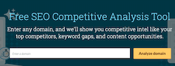 Screenshot of Moz's free SEO competitive analysis tool.