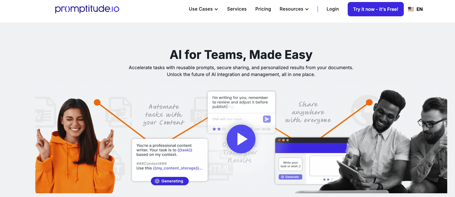 Promptitude to automate AI workflows
