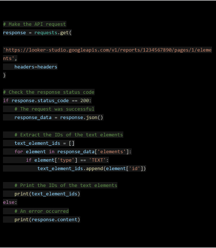 Snippet code for programmatically making updates