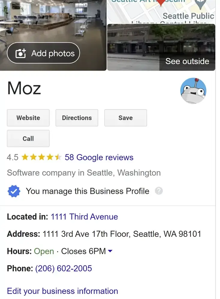 Google Business Profile factors